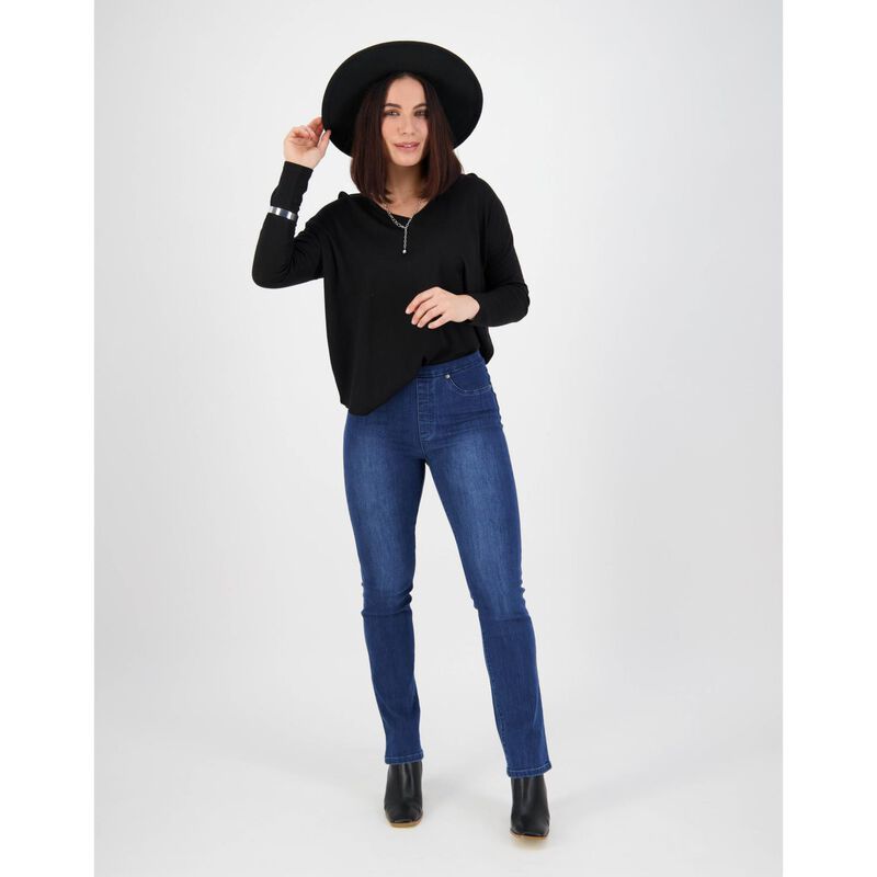 Vassalli Slim Leg Pull On In Denim image number 3